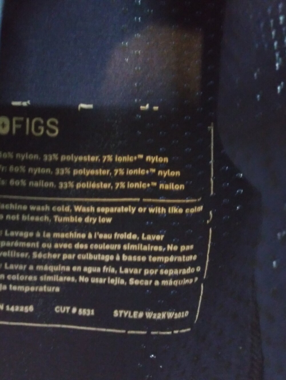 FIGS Navy Blue Salta Seamless Long-Sleeve Underscrub Size M - Picture 5 of 6